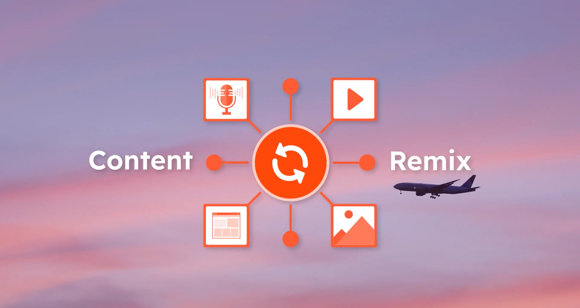 Schema della nuova era del content marketing con AI, canali integrati e journey dinamico.